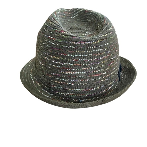 Nordstroms Olive Green Multicolor Wool Fedora Hat Leather Clasp✨Like New✨SZ OS - Picture 4 of 8